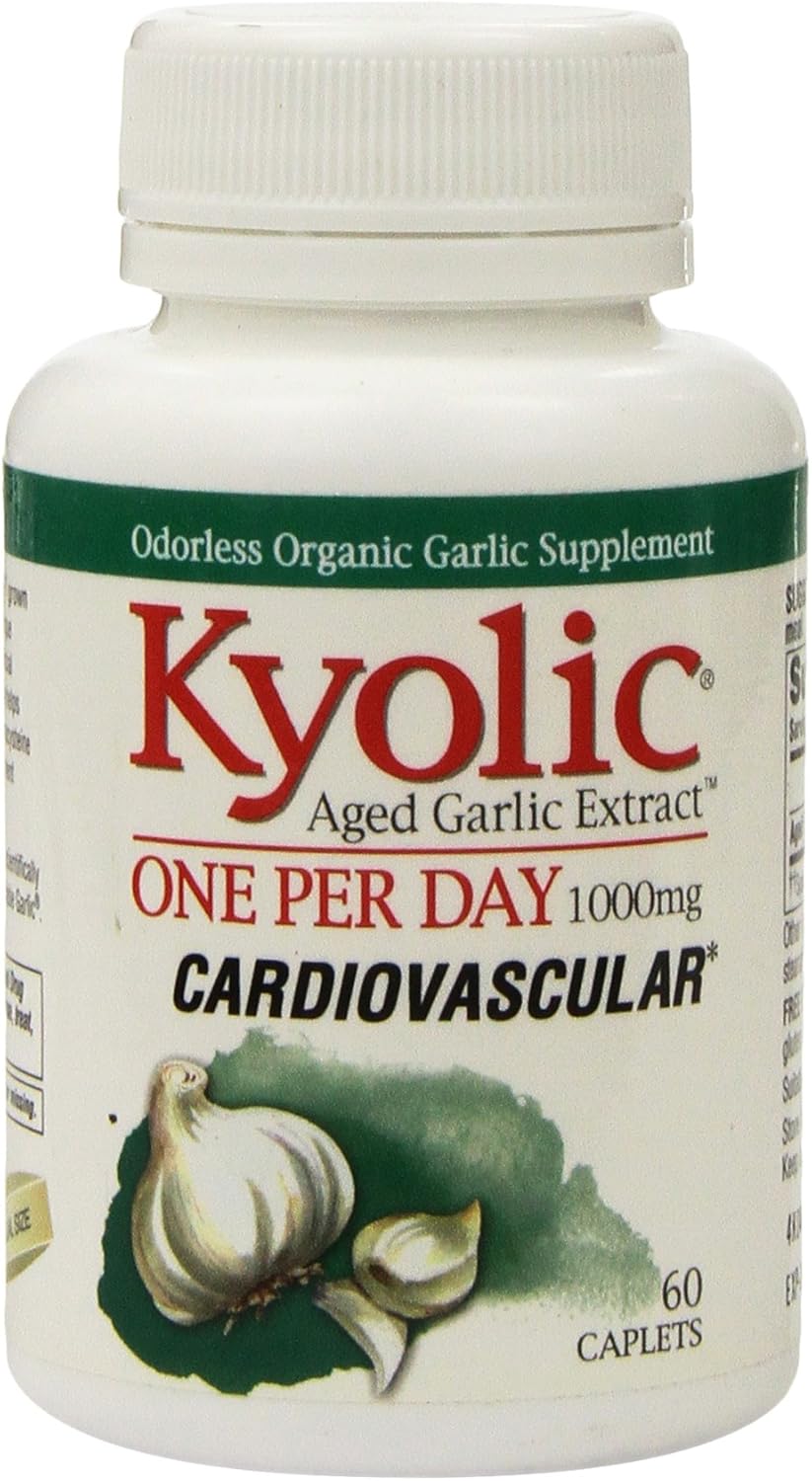 Kyolic Aged Garlic Extract One Per Day Cardiovascular Formula, 60 Vegetarian Caplets: Health & Personal Care