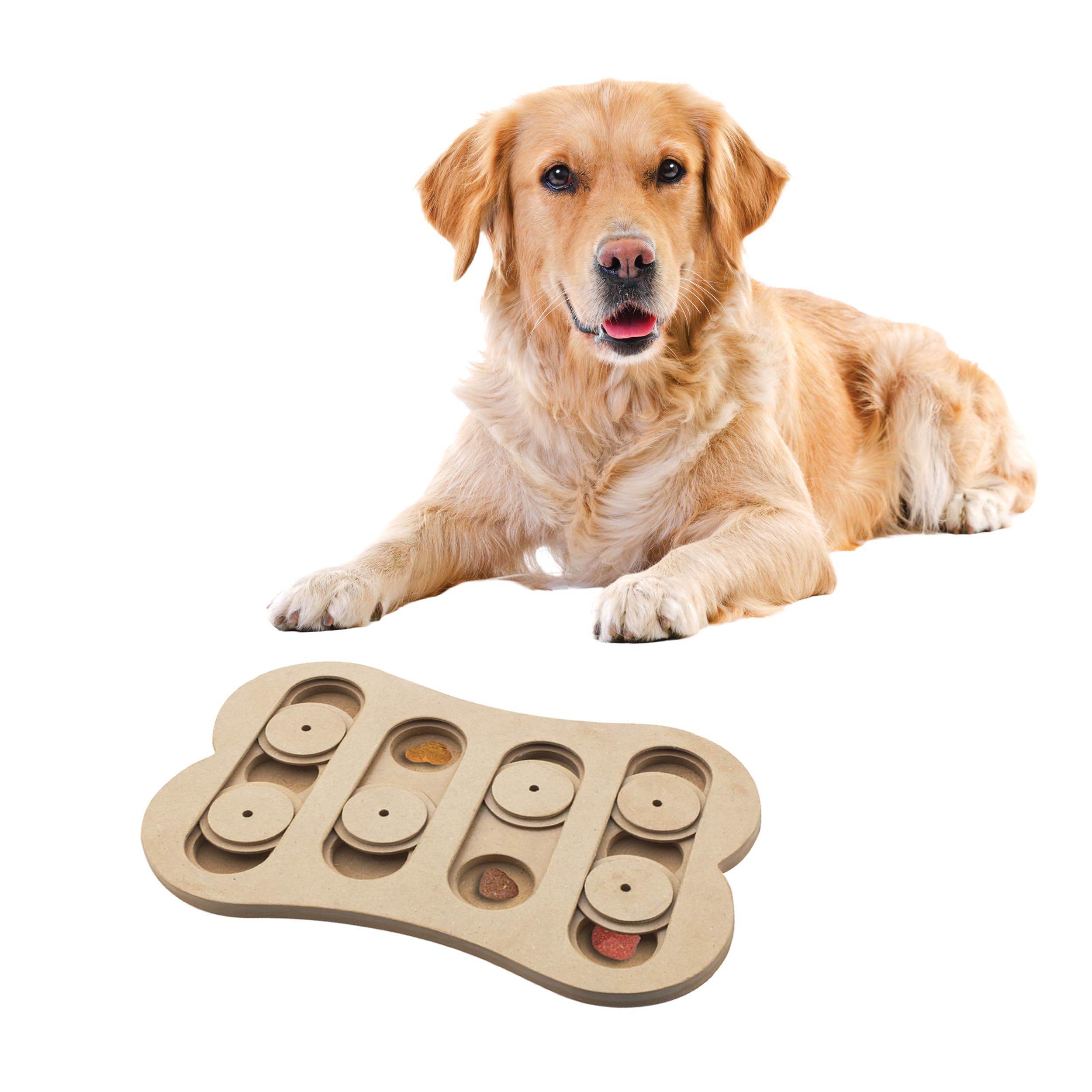 Seek-A-Treat 5654 Shuffle Bone Puzzle Ethical Pet ,Brown,12 Inch