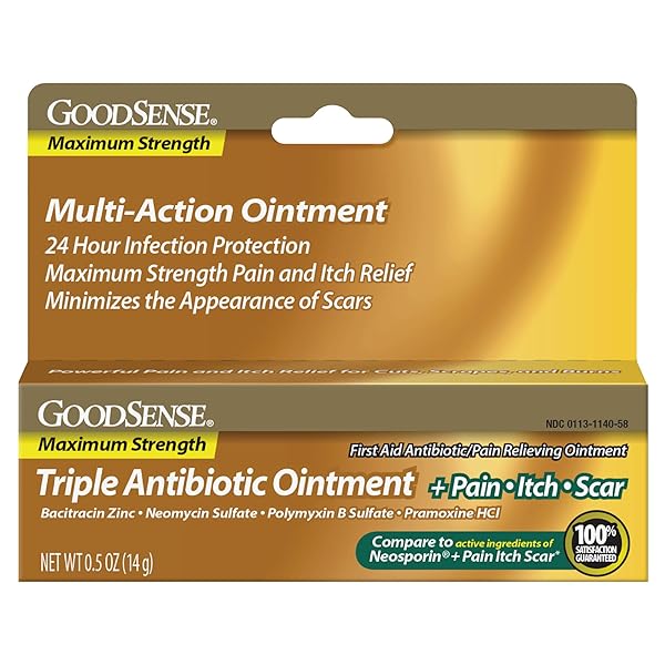 GOODSENSE TRIPLE ANTIBIOTIC PAIN + SCAR OINTMENT FOR...