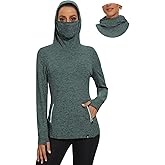 Soneven Women's Running Fleece Sweatshirts Cowl Neck Warm Pullover Hoodie Long Sleeve Thermal Shirt with Pocket