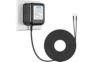 KEKEBEE 18V500MA Power Adapter Doorbell Transformer 315In Cable Wired Doorbell Power Supply for Video Doorbell Power Supply Compatible with Ring, Arlo,Eufy,Nest,Wyze (315in Cable Black)