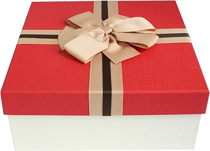 Emartbuy Rígido Lujo Caja de Regalo de Presentación Con Forma Cuadrada, 20 cm * 20 cm