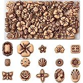 MakemadeDIY 150Pcs 15 Styles Vintage Opaque Acrylic Beads Bulk Assorted Flower Oval Round Leaf Rectangle Butterfly Spacer Beads for Making Jewellery Bracelets Necklaces Earrings