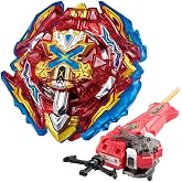 Bey Battling Launcher Set, B-200 Xiphoid Xcalibur Xanthus Burst Top Toy, Left and Right Spin Sword Ripcord Launcher Compatible with All Bey Burst Series - Red