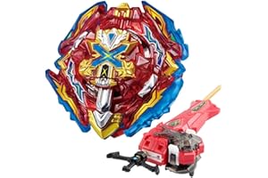 Bey Battling Launcher Set, B-200 Xiphoid Xcalibur Xanthus Burst Bey, Left and Right Spin Sword Ripcord Launcher Compatible wi