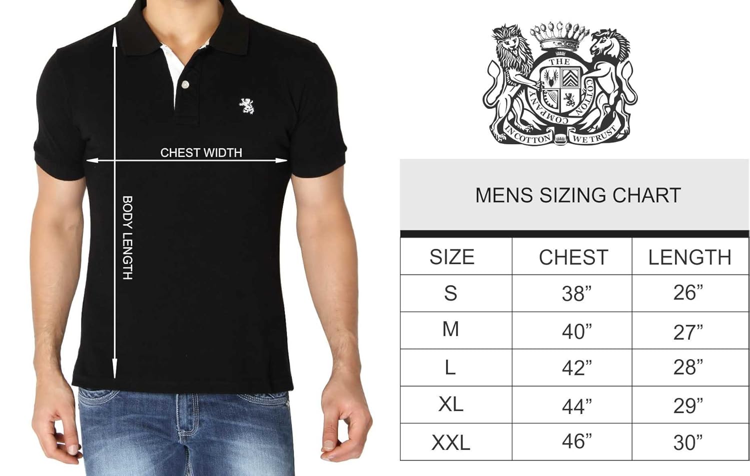 the cotton company men's luxury polo t shirt