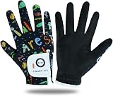 FINGER TEN Kids Golf Gloves All Weather Left Right Pair Small Black view 2