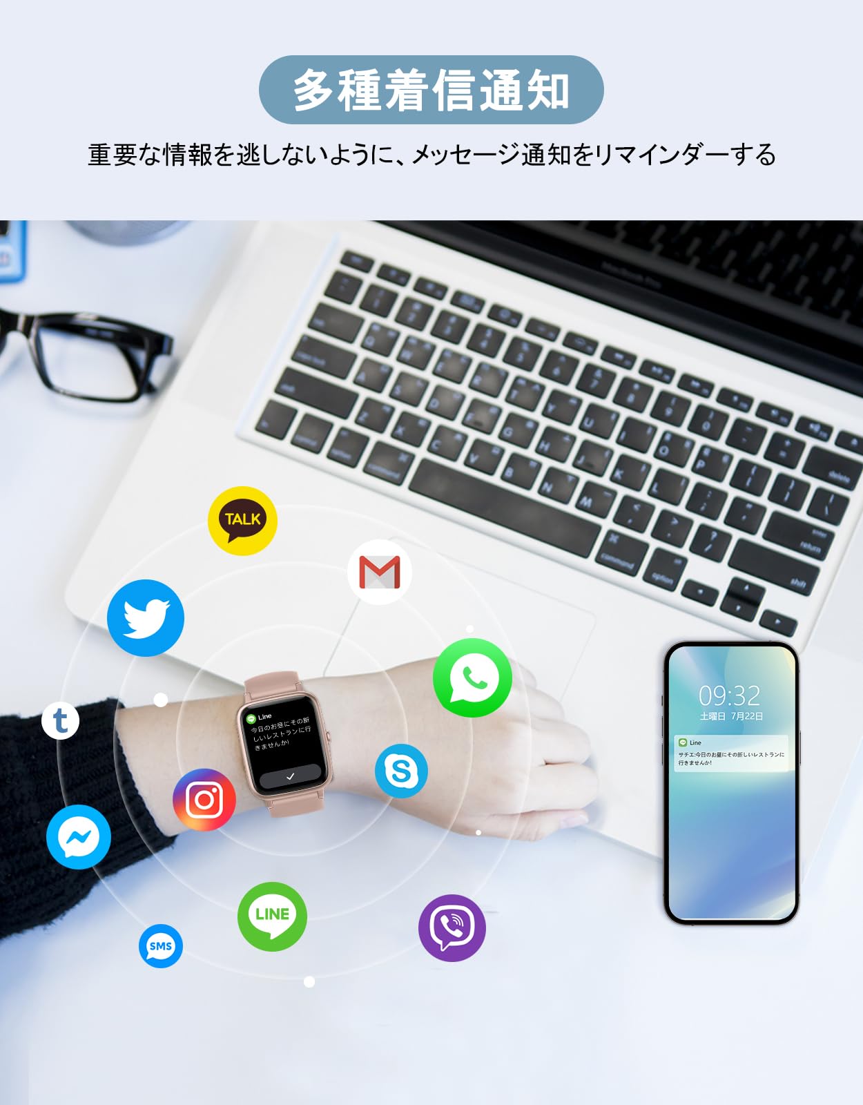 GanRiver Smart Watch, Pedometer with Call Function, Wristwatch, Compatible with iPhones, Android Compatible, Smart Watch Women, HD Screen, Long Lasting Battery, Various Exercise Modes, Pedometer,