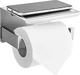 HITSLAM Brushed Nickel Toilet Roll Holder with Phone Shelf SUS 304 Stainless view 8