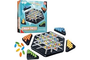 LVHERO Large Size Chain Triangle Chess Game, Triggle Game, Board Game for Family Game Night - Family Board Games for Kids and Adults - 2-4 Players - Ages 3 Years and Up