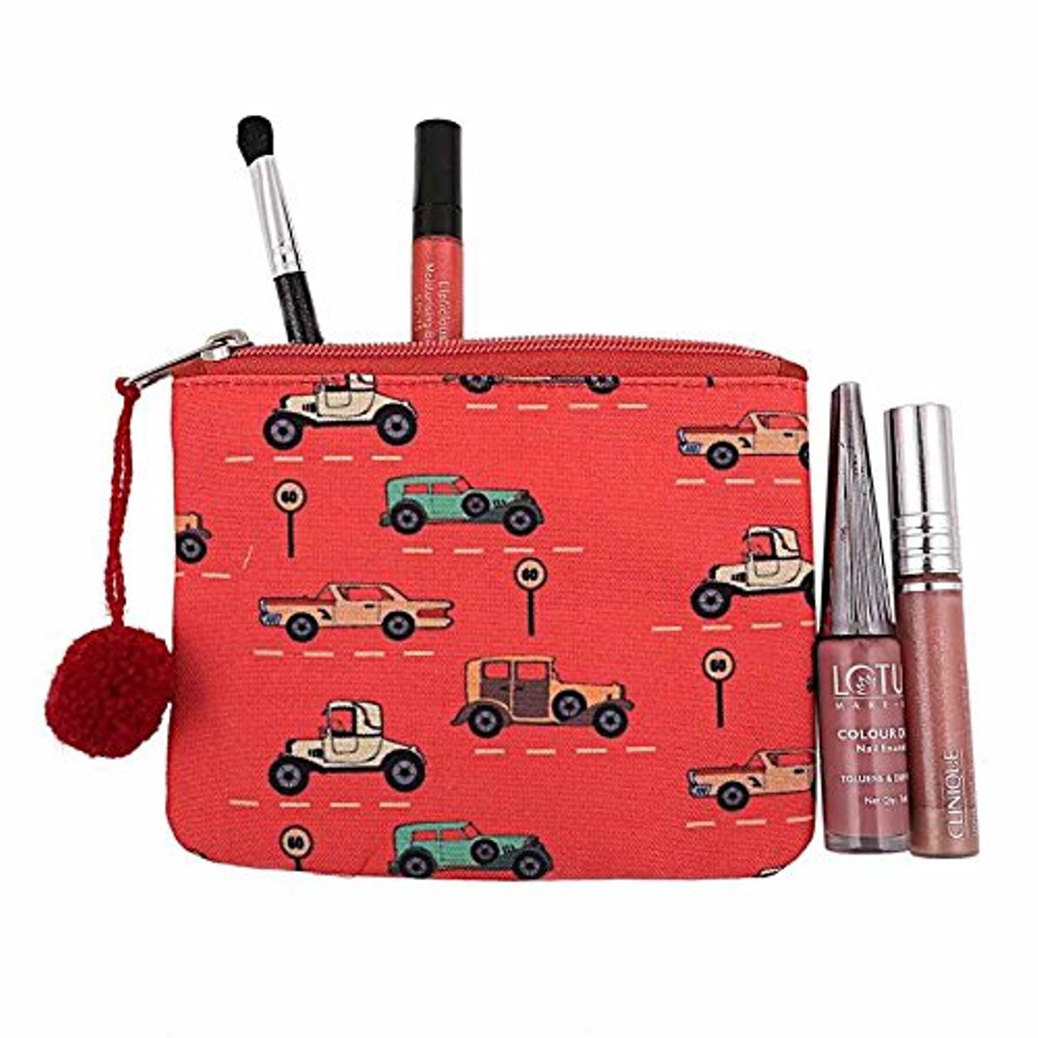 the crazy me vintage car makeup/coin pouch 15 by 12 cm