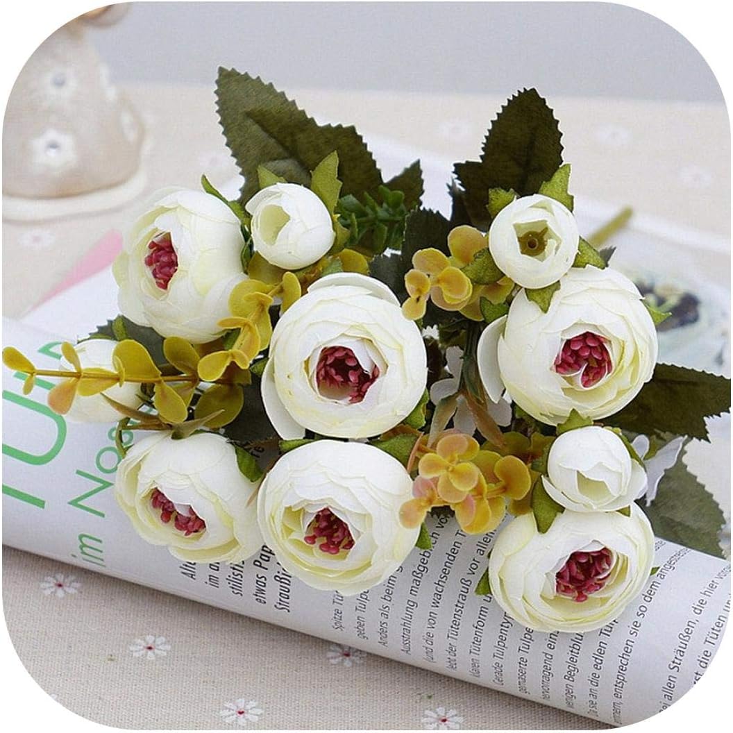Flores artificiales para uso en exteriores | Rosas de té ...