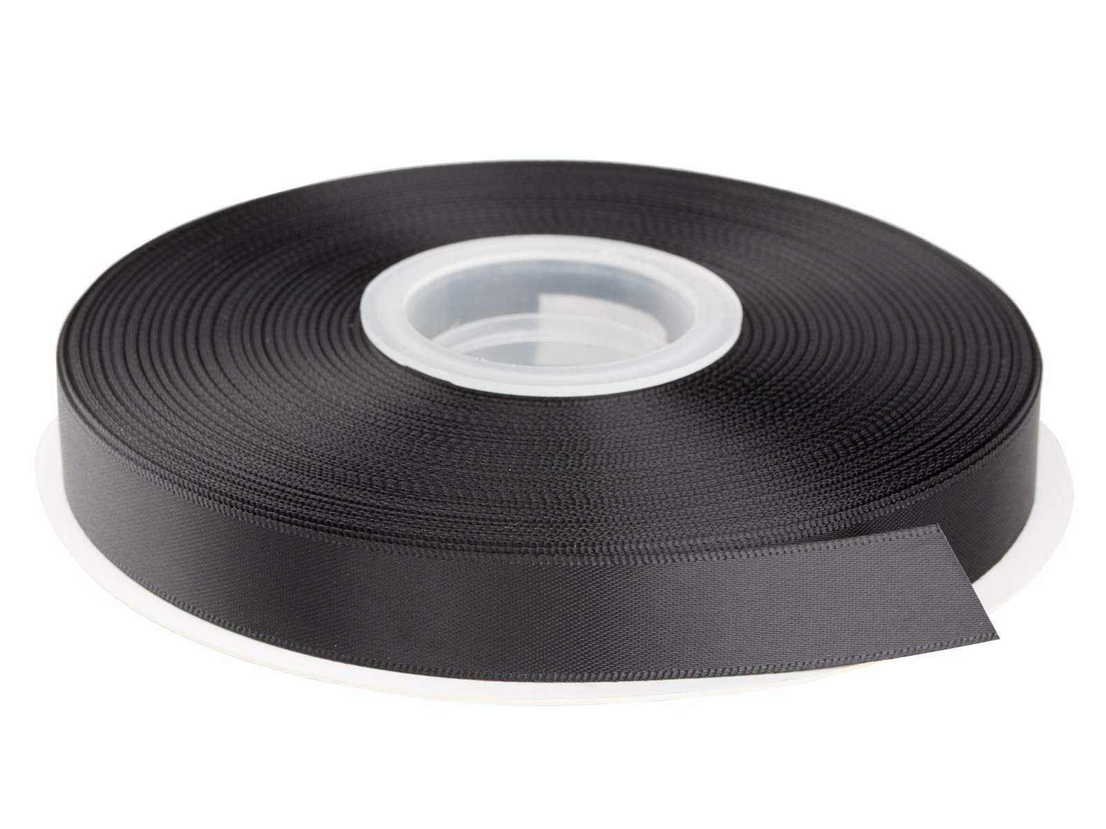 AVANAVA 16mm Wide Double Face Satin Ribbon - 45 Meters (030-Black)