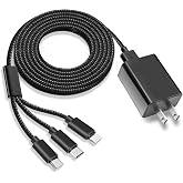 3-in-1 USB Cable Charger Compatible with Apple TV 4K Remote Control 1st 2nd 3rd 4th A1513 A1962 A2540 A2854, iPad Tablet, AirPods 2nd 3rd