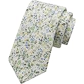 GHTIYLP Tie for Men Cotton Vintage Floral Men's Neckties, 2.56" Skinny Ties for Men Accessory Wedding Formal Casual Party