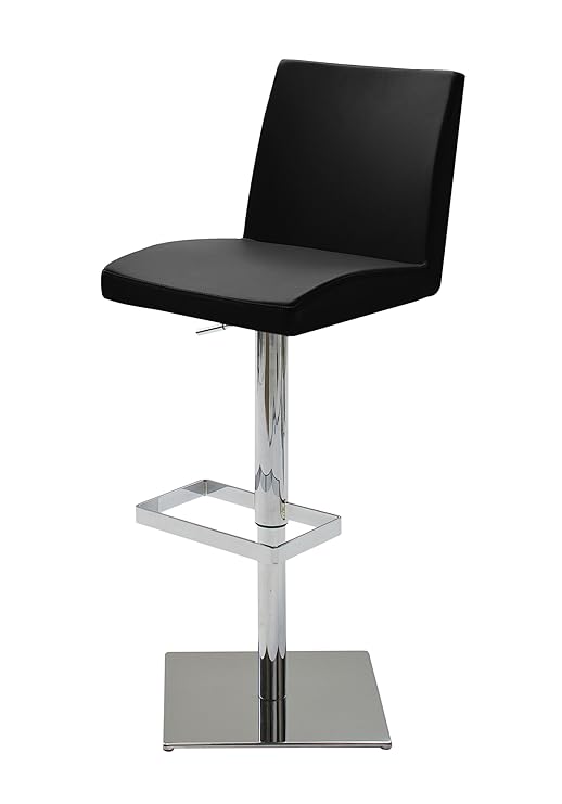 Robas Lund, Stuhl, Barstuhl, Barhocker, Vigo, schwarz/verchromt, 39 x 92-113 x 45 cm, 070017SS