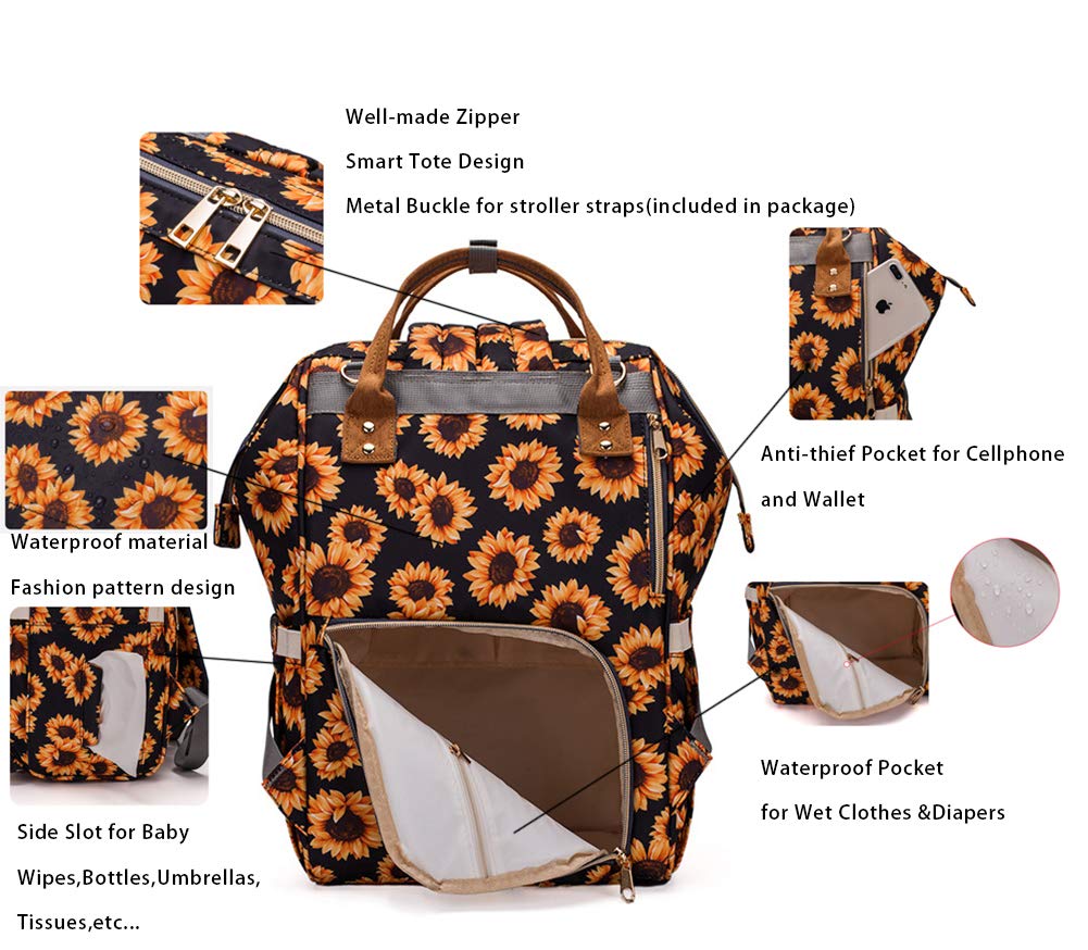 lequeen leopard diaper bag