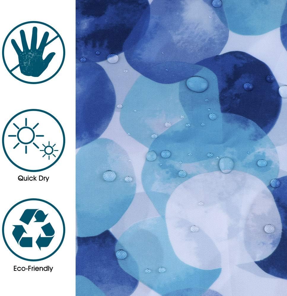 ARICHOMY Shower Curtain Set Bathroom Fabric Fall Curtains Waterproof Colorful Funny with Standard Size 72 by 72 (Blue): Kitchen & Dining