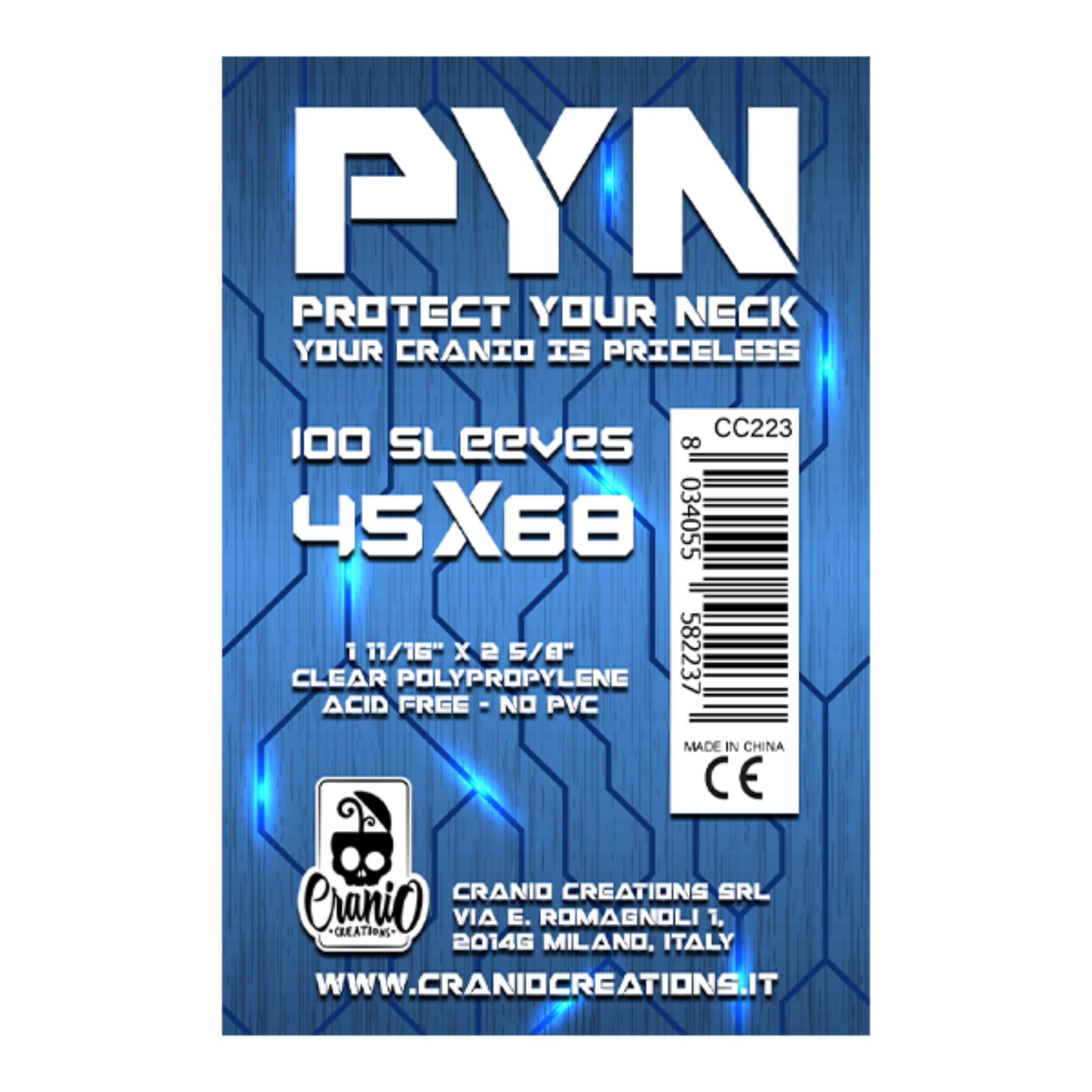 Cranio Creations CC223 Pyn 100 Sleeves 45 x 68