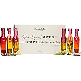 Thoughtfully Gourmet, Spice Infused Olive Oil Gift Set, Premium Extra-Virgin Olive Oil from Spain, Flavors Include Chili, Ros