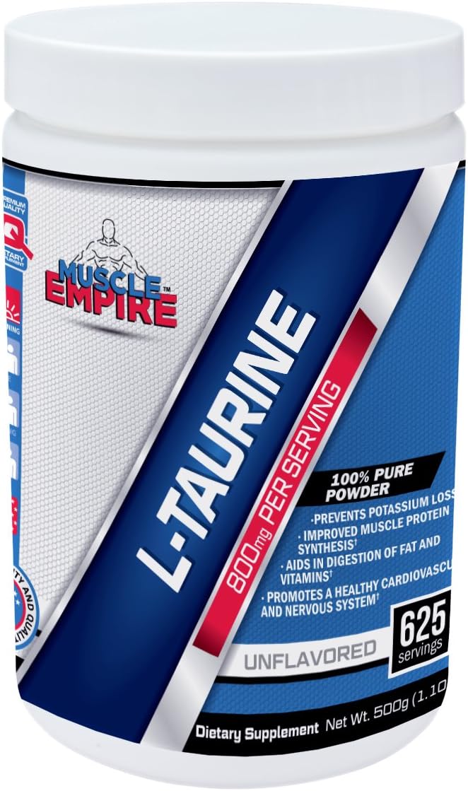 L-Taurine Free Form Amino Powder (500 Grams) - Muscle Empire Supplements