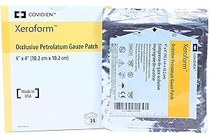Xeroform Petrolatum Dressing Patch - 4 X 4 Inches, 25 ea (1 Pack)