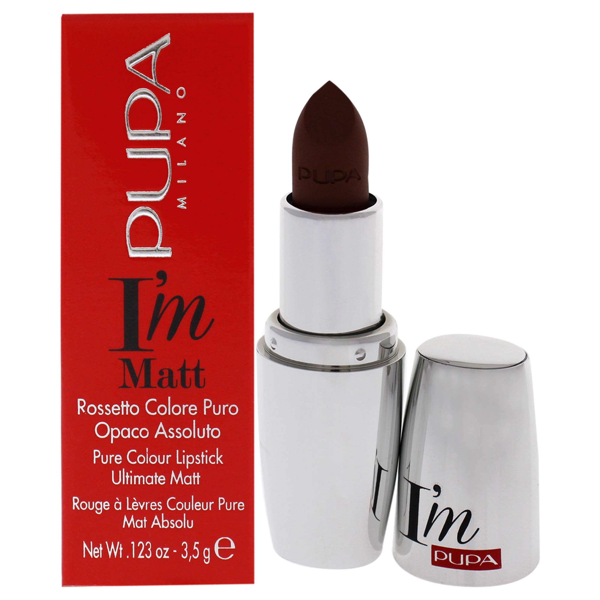 Pupa Milano I Am Matte Pure Colour Lipstick - 015 Tempting Taupe For Women 0.123 oz Lipstick