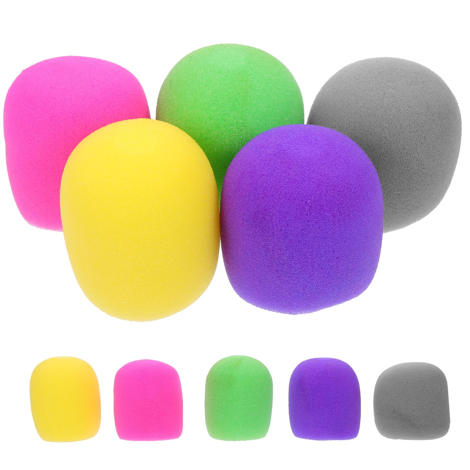 ABOOFAN 10pcs Microphone Sponge Covers Protective Mic Sleeves for Handheld Lavalier Microphones Soft Foam Windscreens Ideal for Karaoke Live Performance