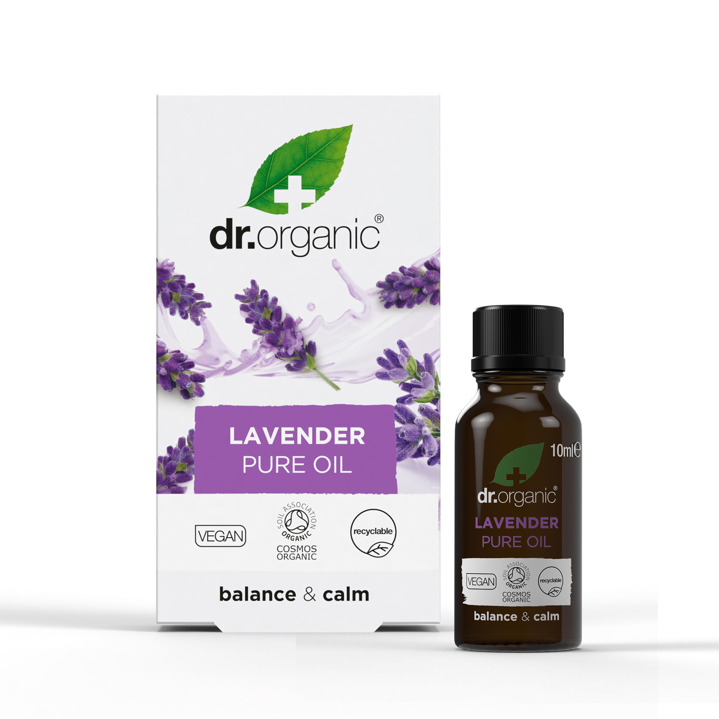 Dr Organic Lavender Essential Oil, 100% Pure & Natural, Soothe, Calm & Balance, Sleep Aid, Aromatherapy, Diffusers, Massage, Vegan, Cruelty Free, Paraben & SLS Free, Certified Organic, 10ml