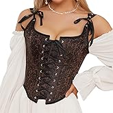 Mawjom Women Vintage Bustier Corset Tops Floral Shapewear Renaissance Camisole Lingerie