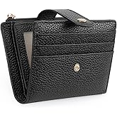 GOIACII Small Women's Wallet Cute Credit Card Holder RFID Blocking Leather Billfold Black