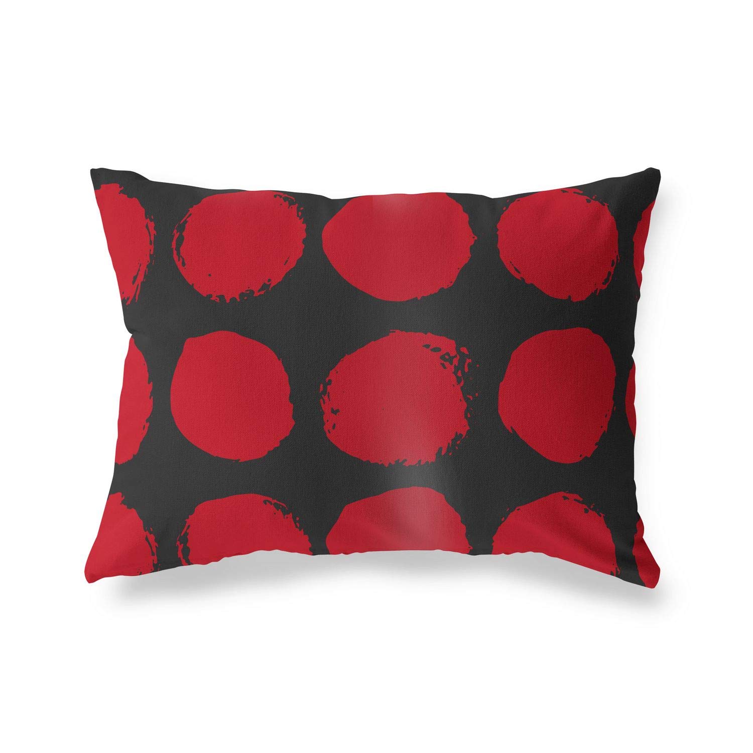Bonamaison Decorative Cushion Cover Red & Black, Throw Pillow Covers, Home Decorative Pillowcases for Livingroom, Sofa, Bedroom, Size: 35x50 Cm - Designed and Manufactured in Turkey