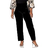 Alex Evenings Womens Cropped Wide Leg Velvet Dress Pant (Regular and Petite)