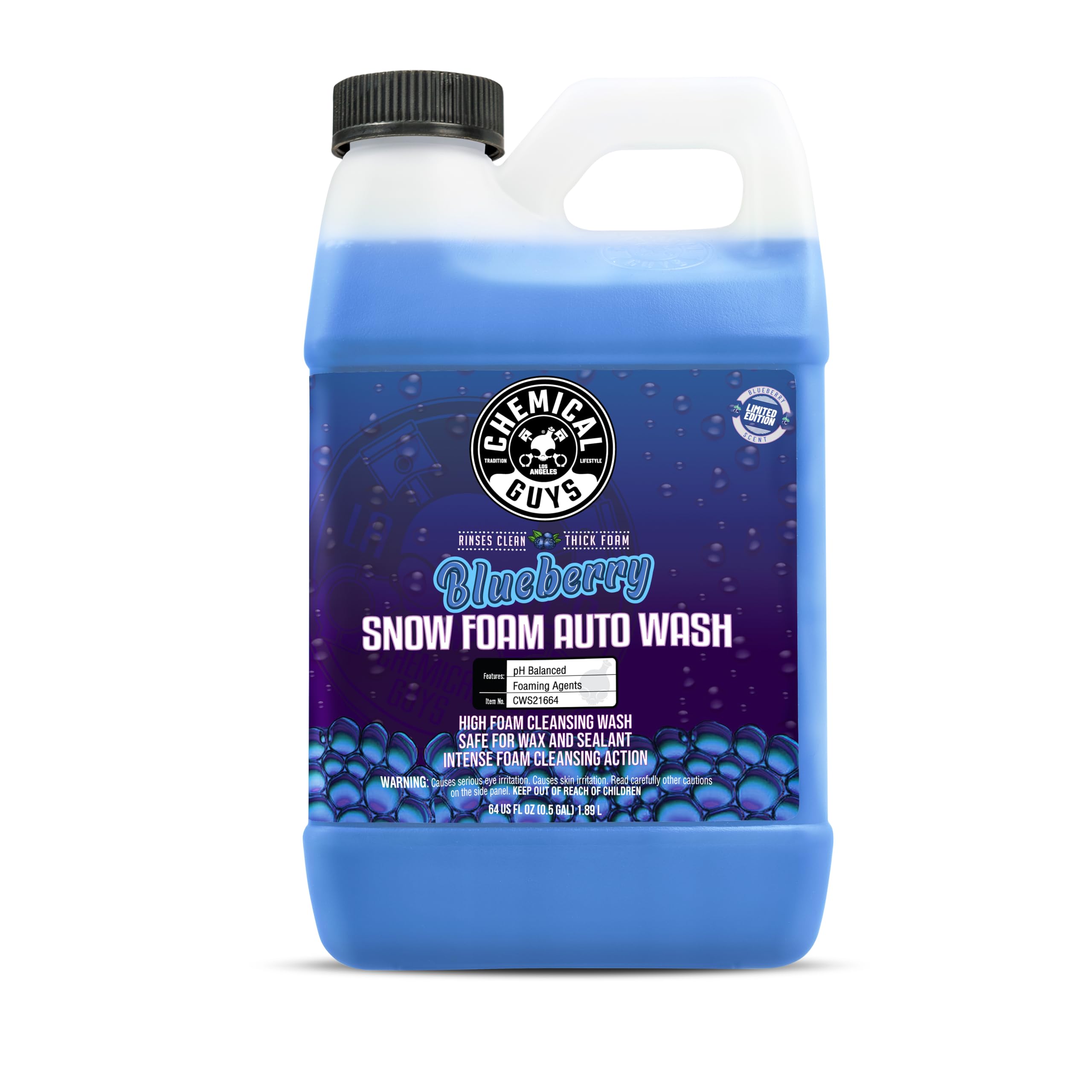 Chemical Guys CWS21664 Blueberry Snow Foam Car Wash Soap (Works with Foam Cannons, Foam Guns or Bucket Washes), Safe for Cars, Trucks, SUVs, Jeeps, Motorcycles, RVs & More, 64 fl. Oz Image