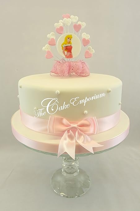 Decoration De Gateau D Anniversaire Disney La Belle Au Bois Dormant Avec Ruban Assorti Amazon Fr Cuisine Maison