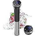 Sous Vide Machine 1100W Upgraded Sous Vide Cooker Ultra-quiet Working Sous Vide Cooker Immersion Circulator, Touch Control, Accurate Temperature, Digital Timer, IPX7 Waterproof
