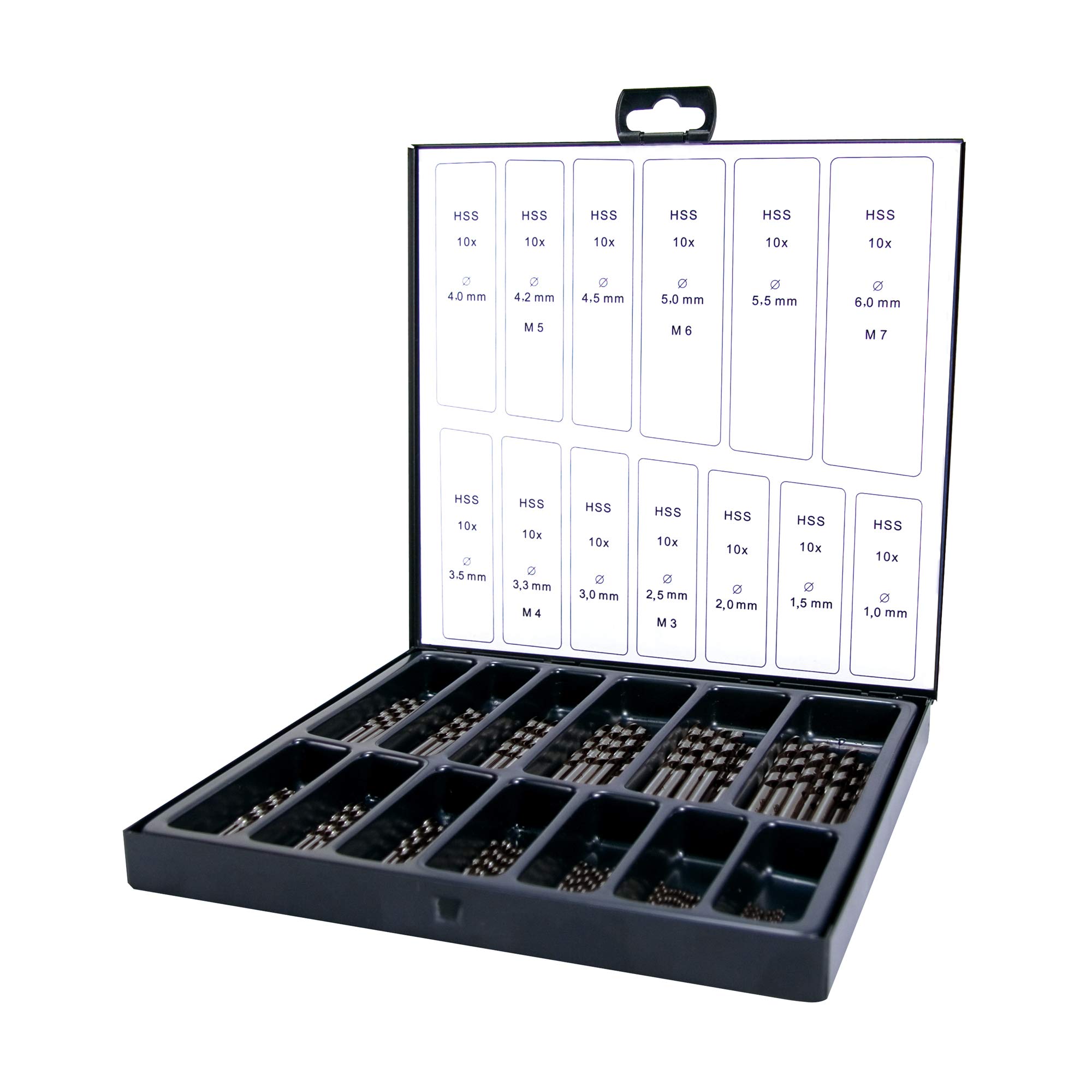 Terrax A205195 Spiral Drill Bit Set 130 Piece HSS-R