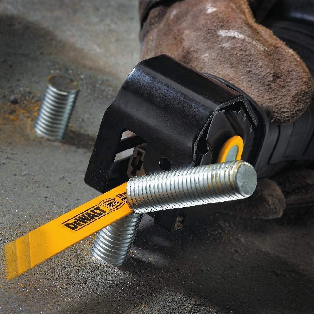 DEWALT Reciprocating Saw Blades, Metal/Wood Cutting Set, 6-Piece (DW4856), Metallic - - 