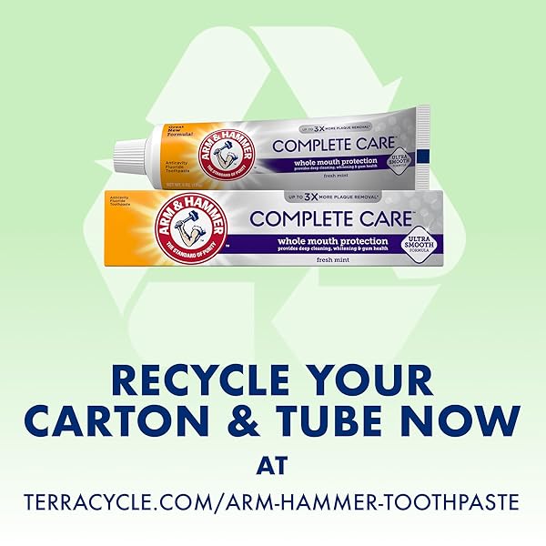 ARM & HAMMER COMPLETE CARE TOOTHPASTE, FRESH MINT FLAVOR, WHOLE MOUTH PROTECTION, 6.0OZ (4-PACK)