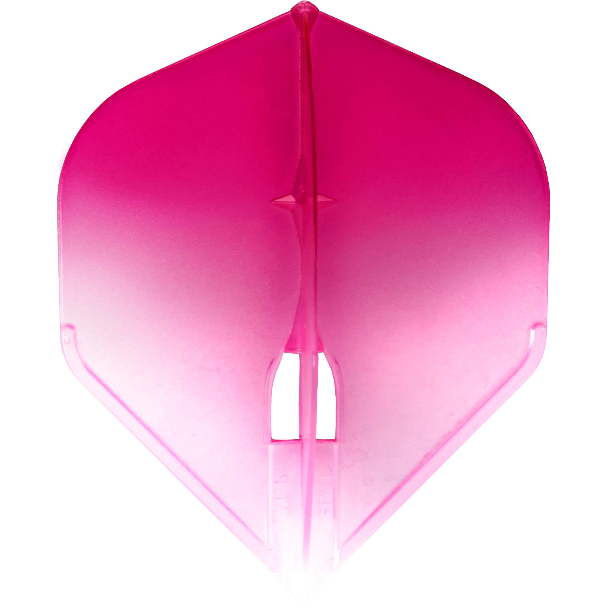 L-Style LS507 L-Flight Pro | Champagne Dart Flight Pro in Standard Shape with Two Tone Gradient, L1, Pink/White