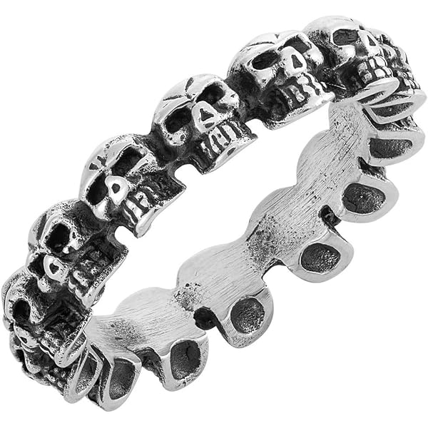 WithLoveSilver 925 Sterling Silver Biker Skull Bracelet - Gothic Bone Design, 8 Inches