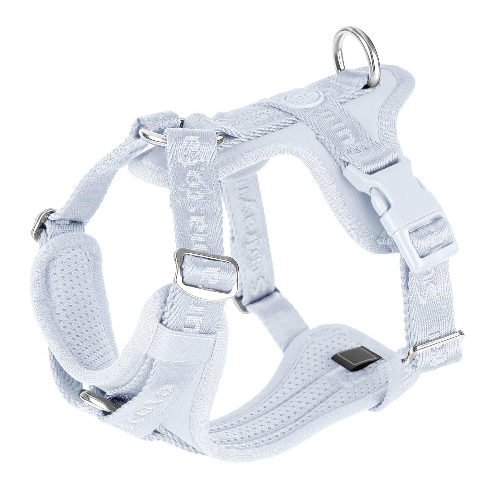 Photo 1 of Sunraymascota No Pull Dog Harness with Lycra, Three-Point Force Dispersion & 3D Padding, Adjustable Breathable Mesh for Small Medium Large Dogs(Light Blue,XS)