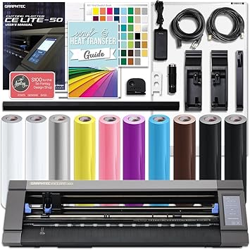 Graphtec Ce 50 Lite 20 Inch Desktop Vinyl Cutter Creative Bundle With 2100 In Software Warranty Amazon Ca Electronics