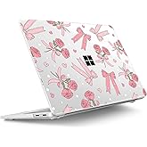 Tuiklol for 2025 Microsoft Surface Laptop 13 inch Case, Windows 11 Touchscreen Copilot+ PC Laptop 13 Model 2095 with Protection Surface 13 inch Cover,Bow & Rose