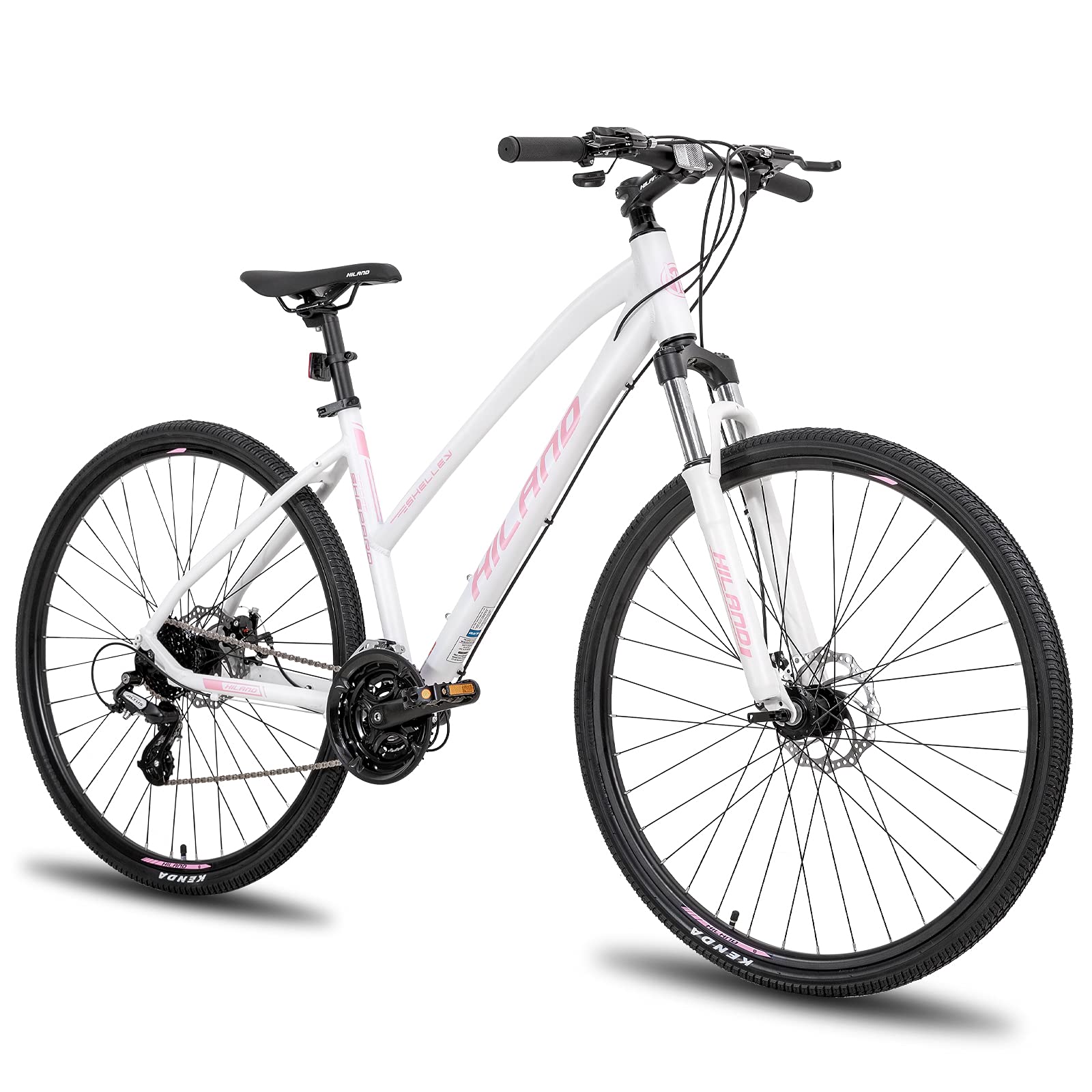 Hiland 700c Road Bike, Racing Bike City Commuting Road Bicycle with 14 Speeds Drivetrain 60cm Black
