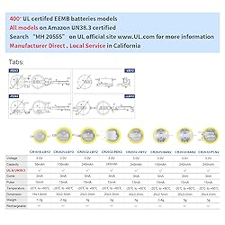 EEMB Tabbed CR2025 3V Lithium Battery with Solder