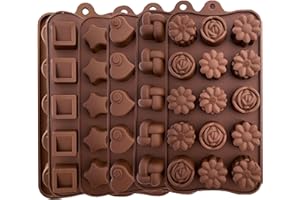KITCHENATICS Silicone Molds: Small Chocolate Molds for Cake Topper, Gummies, Mini Candies, Fat Bomb Molds, Resin Baking Molde