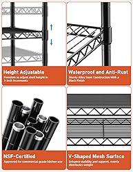Simple Deluxe Heavy Duty 3-Tier Storage Shelves