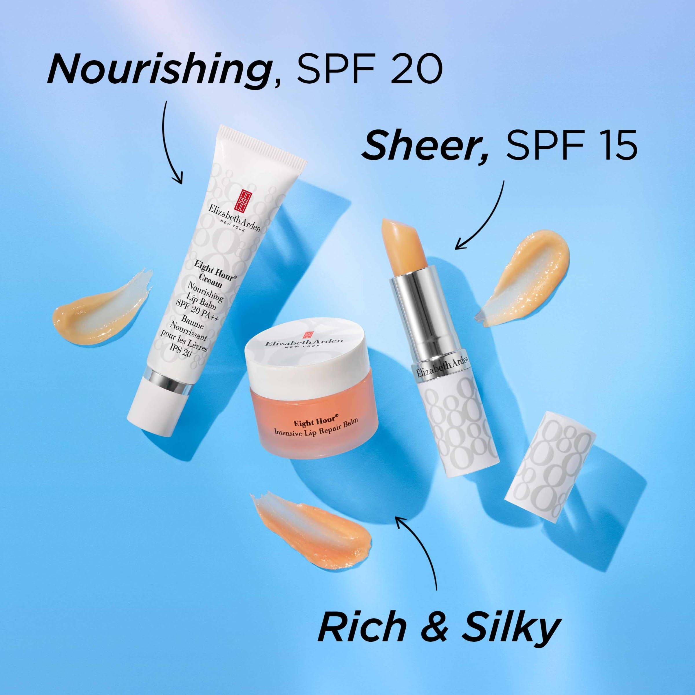 Elizabeth Arden Eight Hour Cream Lip Protectant Stick, SPF 15 Sunscreen Balm, Moisturizer for Dry, Cracked Lips with Shea Butter, Coconut Oil & Vitamin E, 0.13 oz