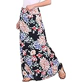 Popana Long maxi skirts for women – High Waisted Flowy Long Skirt for Women, Casual A-Line Plus Size Maxi Skirt